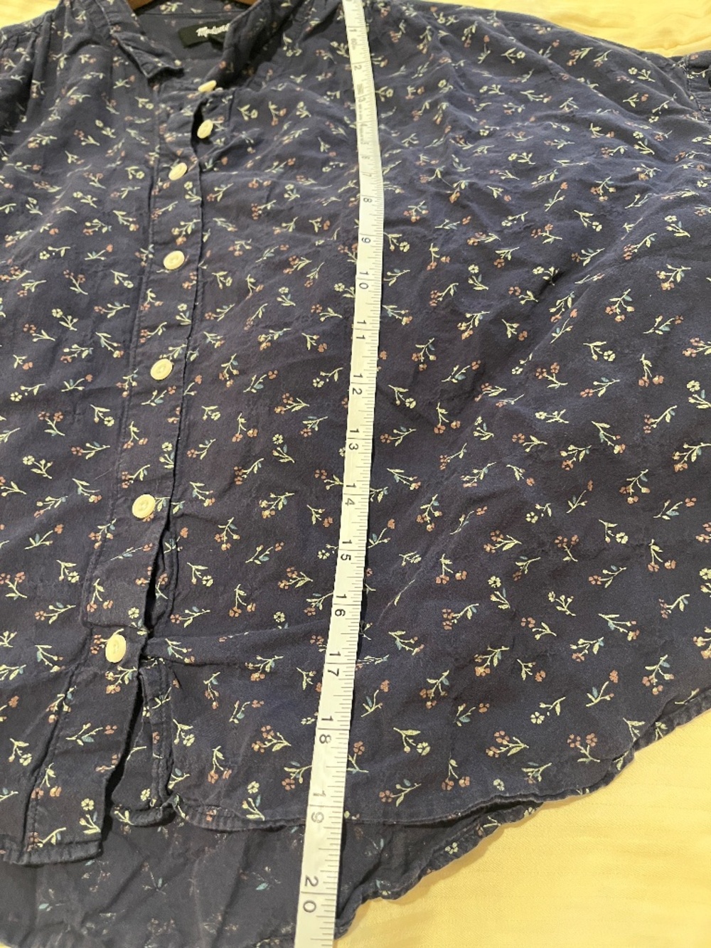 Madewell lightweight breathable floral 100% cotton boxy blouse - Picture 7 of 11